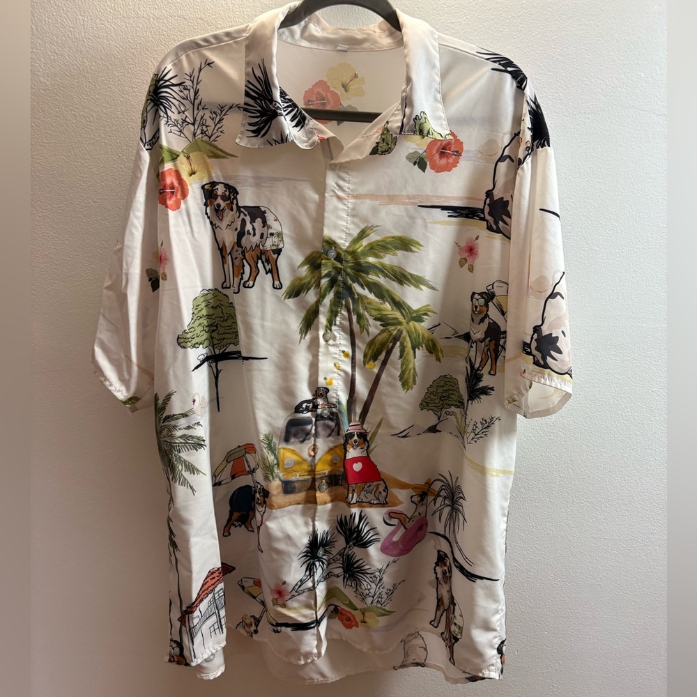 Australian Shepard Dog Hawaiian Shirt 2XL